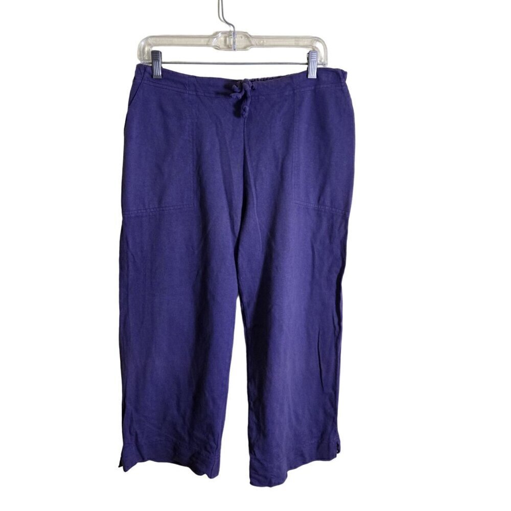 Bryn Walker Pacificotton San Francisco Purple Lagonlook Cropped Pants Size S